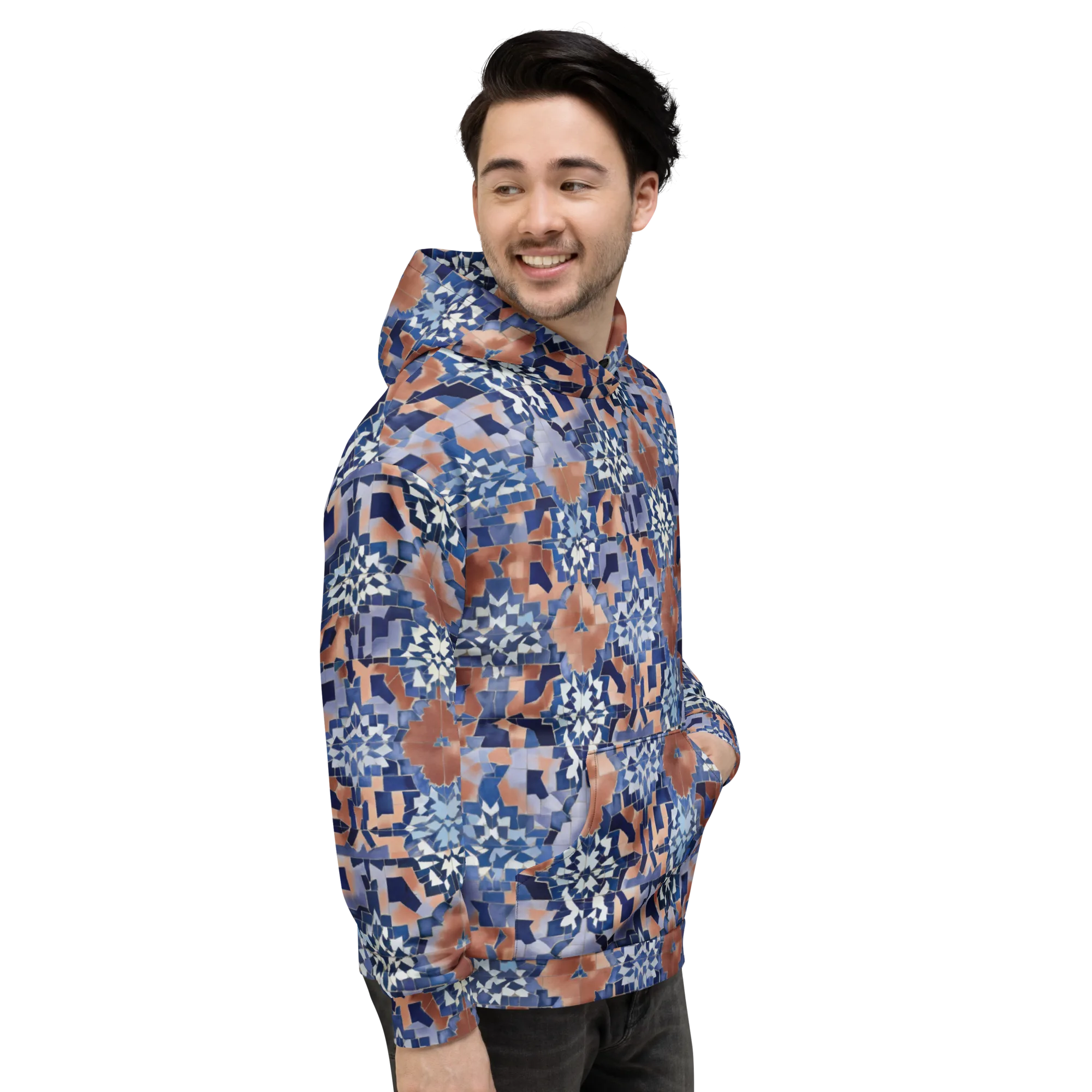 Blue Hour Tile on Hoodie — Right
