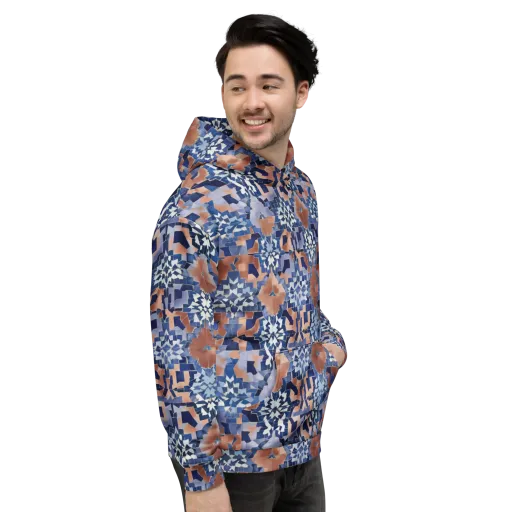 Blue Hour Tile on a Hoodie