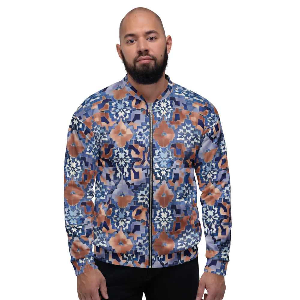 Blue Hour Tile on Bomber Jacket — Front