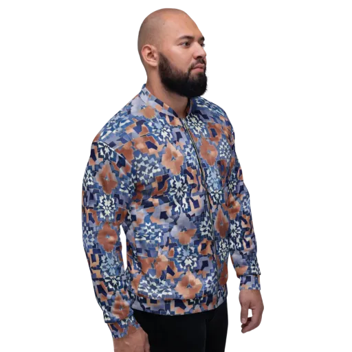 Blue Hour Tile on a Bomber Jacket