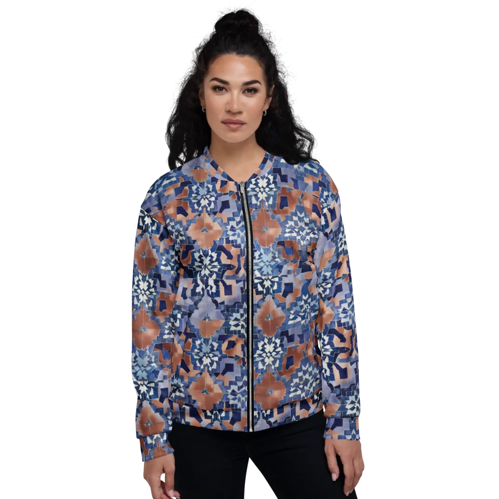 Blue Hour Tile on Bomber Jacket — Front