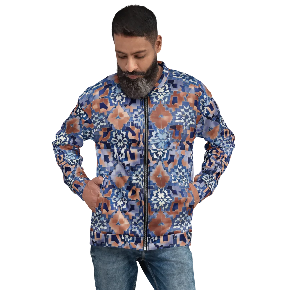 Blue Hour Tile on Bomber Jacket — Front