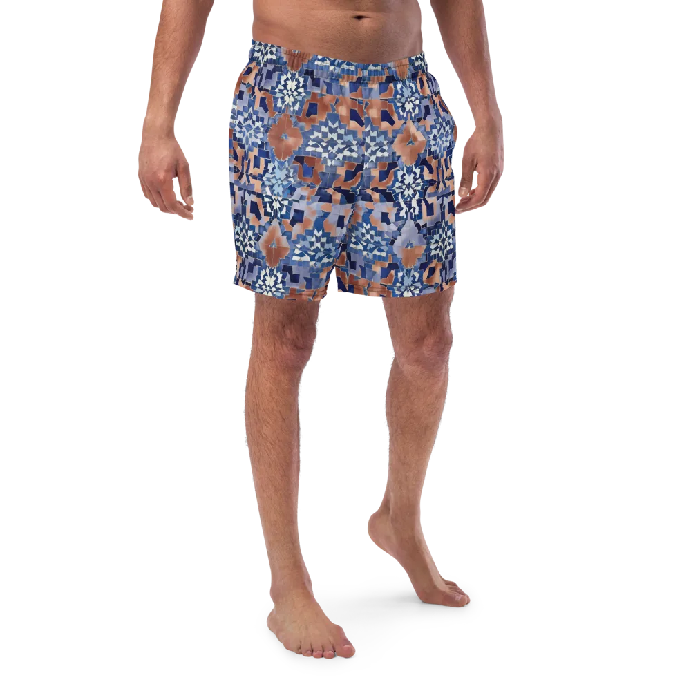 Blue Hour Tile on Swim Trunks — Front