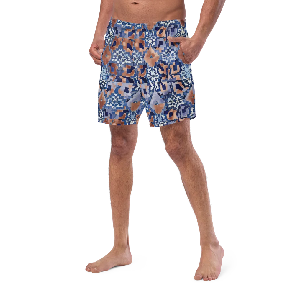 Blue Hour Tile on Swim Trunks — Left Front