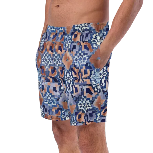 Blue Hour Tile on a Swim Trunks