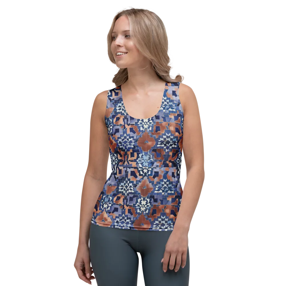 Blue Hour Tile on Women's Tank Top — Front
