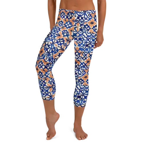 Cobalt Terrazzo on a Capri Leggings