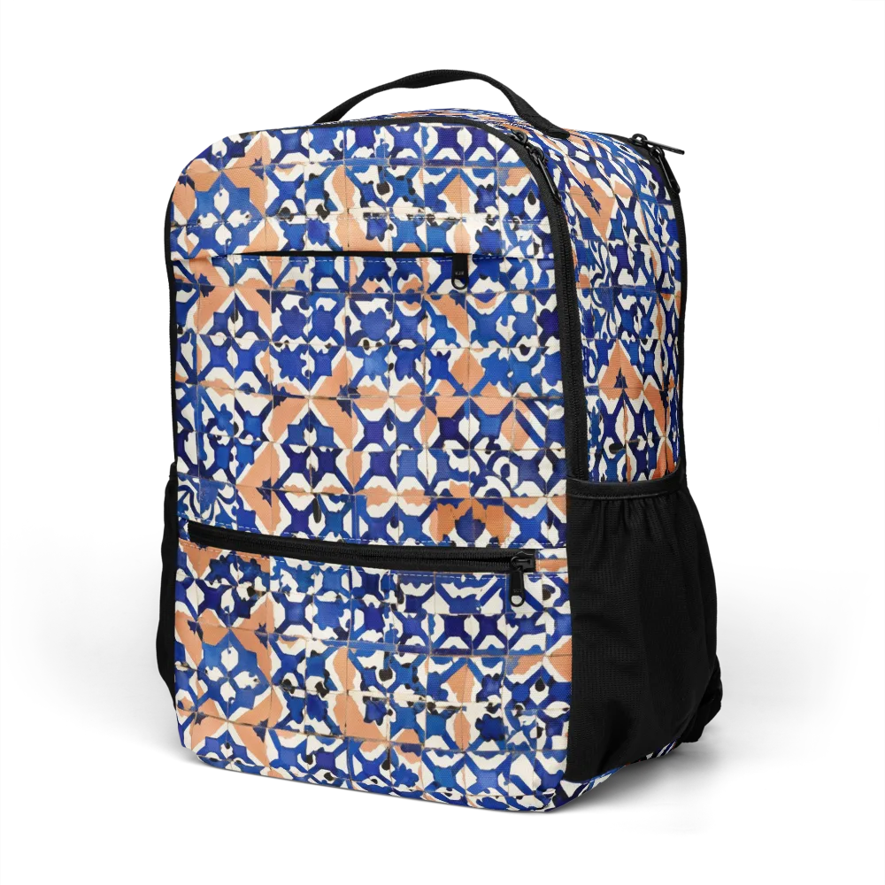 Cobalt Terrazzo on Utility Backpack — Left Front