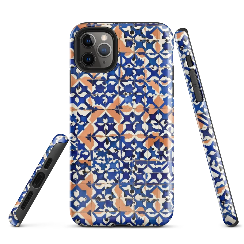 Cobalt Terrazzo on Tough Case for iPhone® — Front