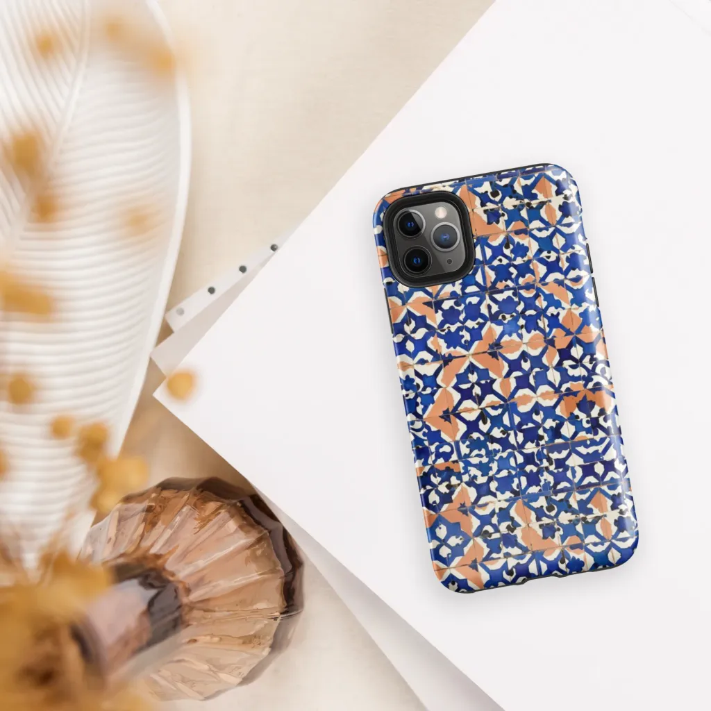 Cobalt Terrazzo on Tough Case for iPhone® — Front