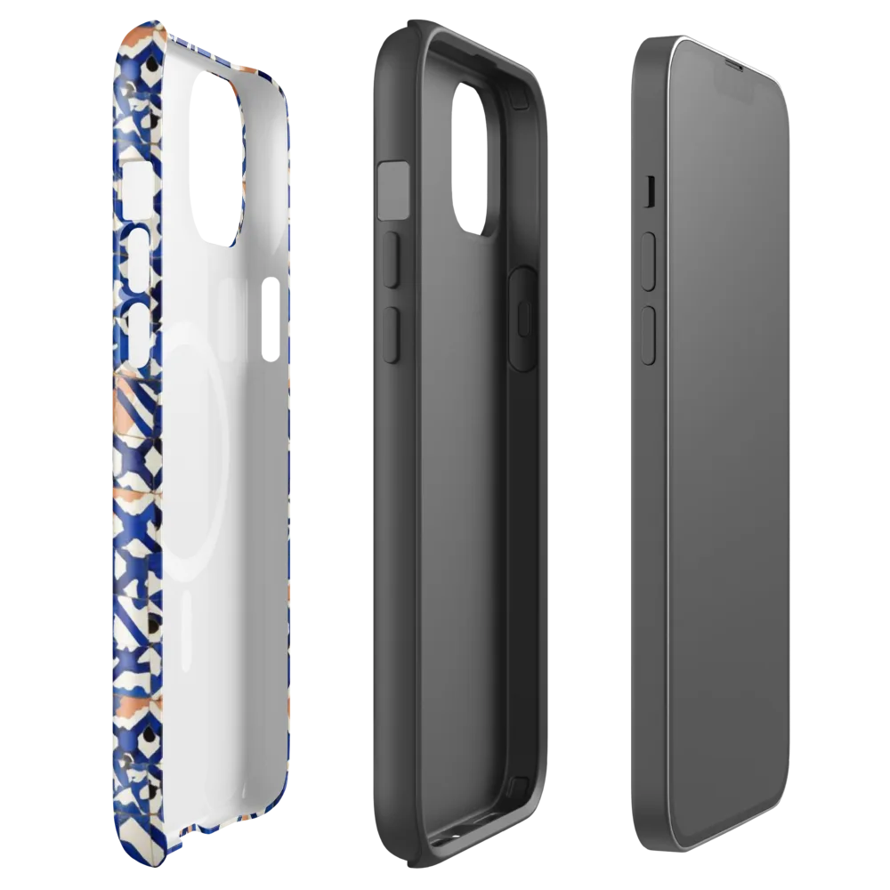 Cobalt Terrazzo on MagSafe Tough Case for iPhone® — Front