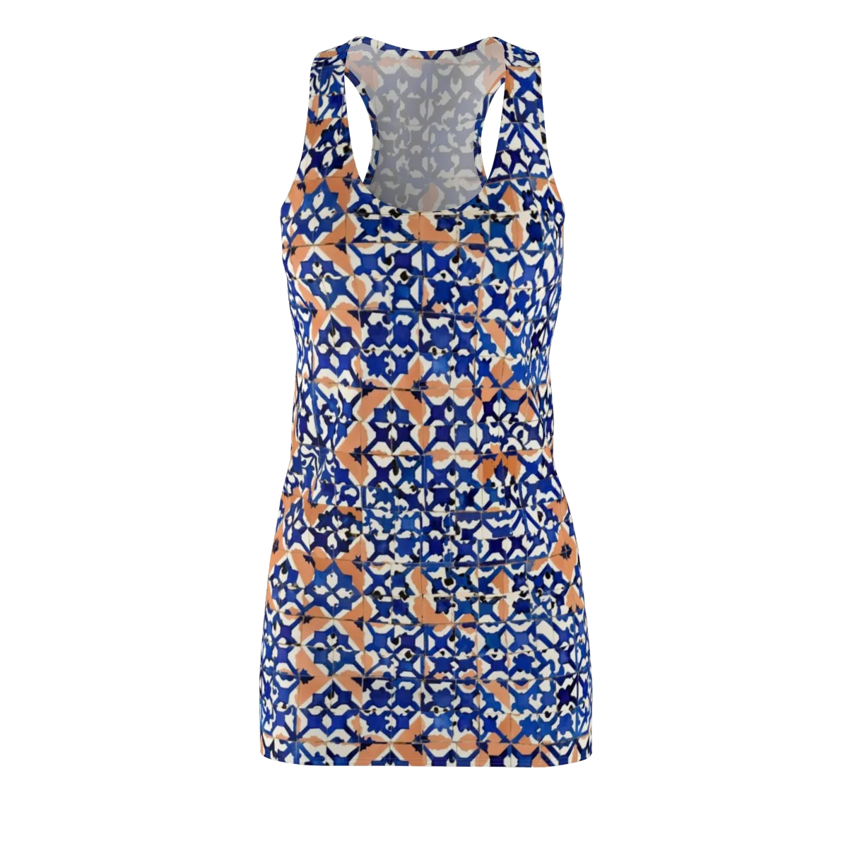Cobalt Terrazzo on Racerback Dress — Front