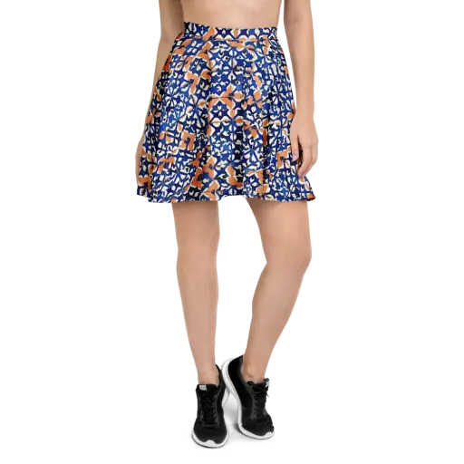 Cobalt Terrazzo on a Skater Skirt
