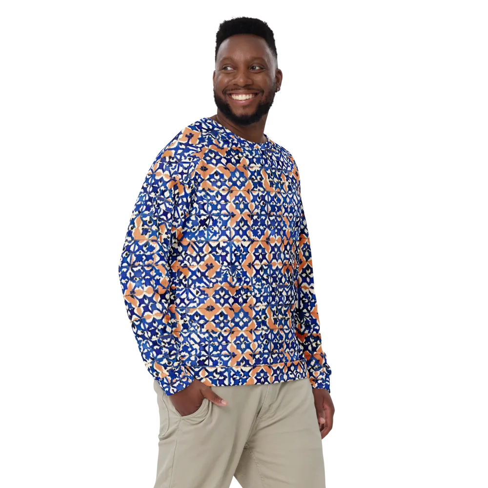 Cobalt Terrazzo on Sweatshirt — Front