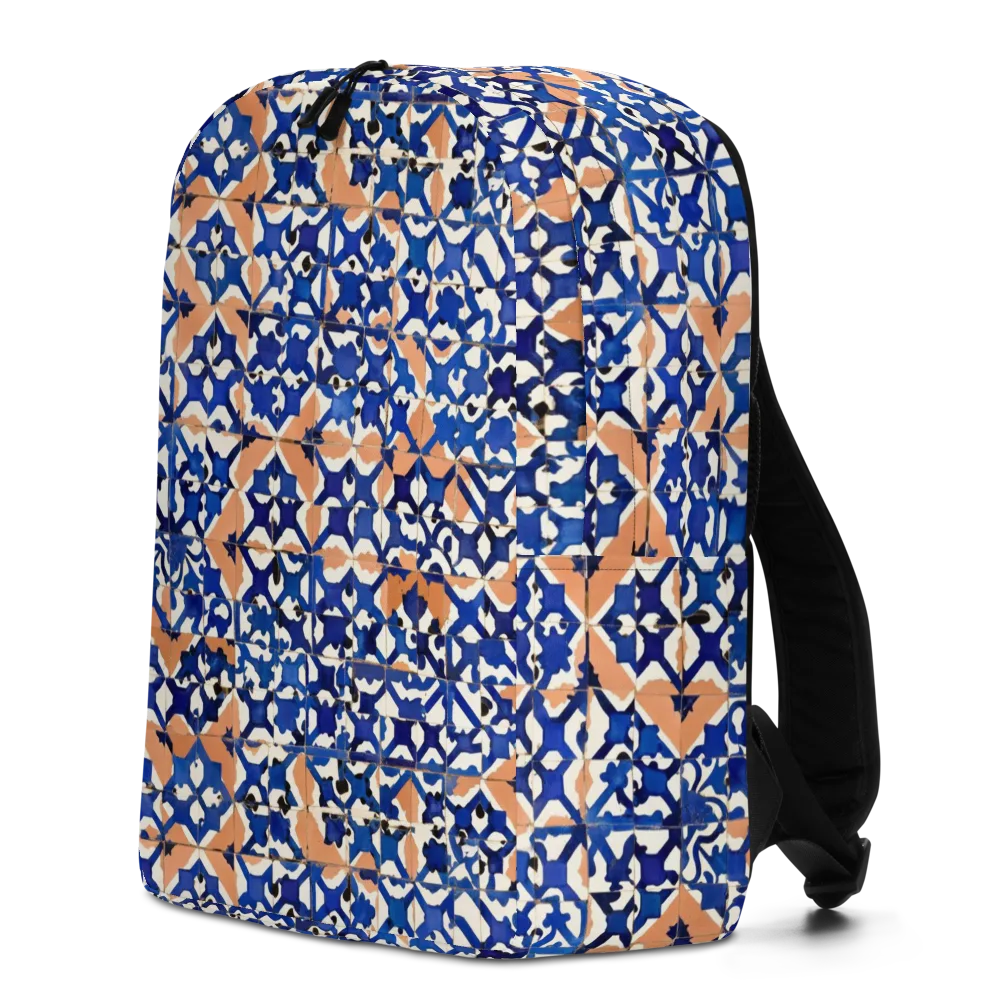 Cobalt Terrazzo on Minimalist Backpack — Left