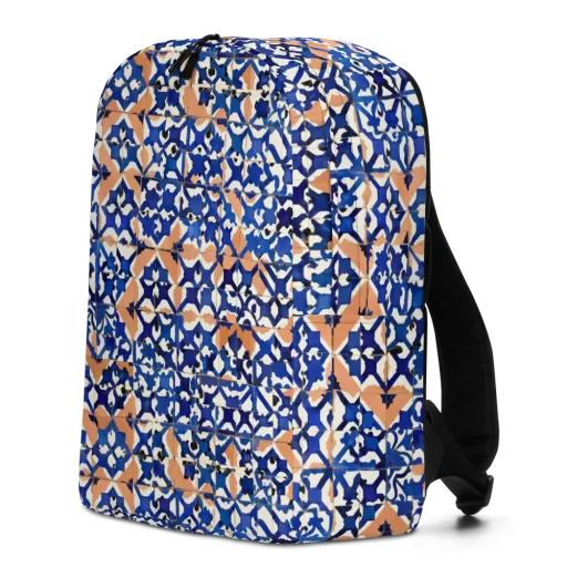 Cobalt Terrazzo on a Minimalist Backpack