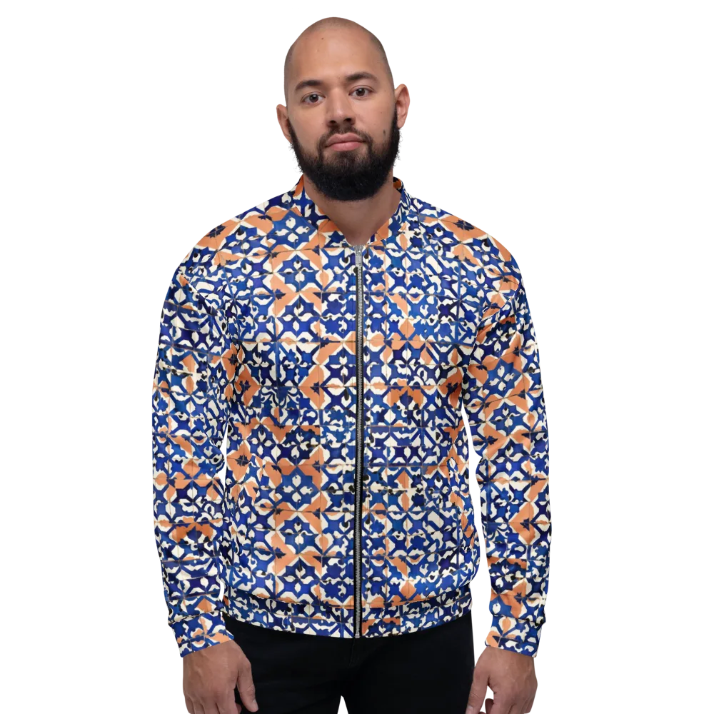 Cobalt Terrazzo on Bomber Jacket — Front