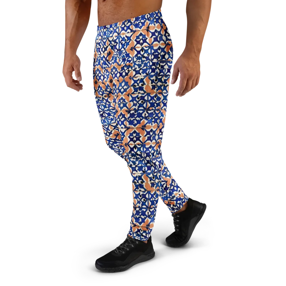 Cobalt Terrazzo on Men's Joggers — Left