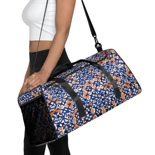 Cobalt Terrazzo on a Duffle Bag