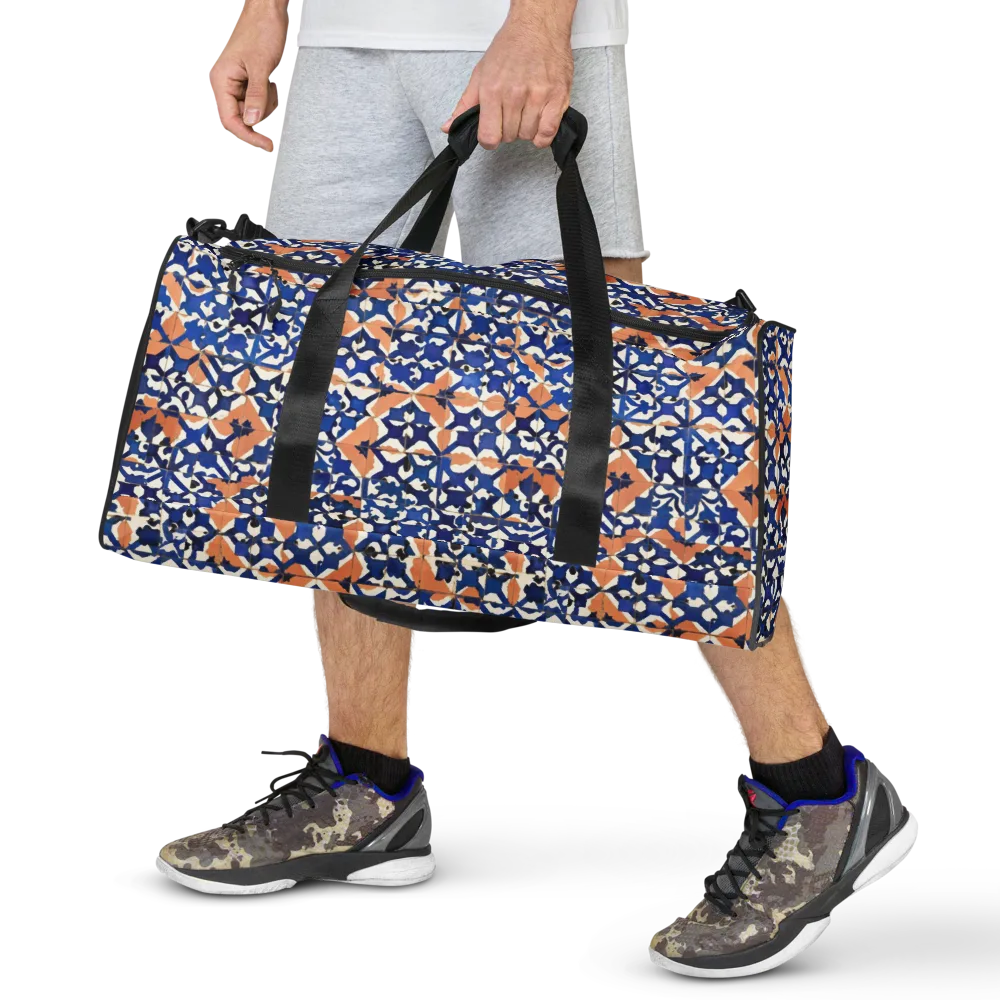 Cobalt Terrazzo on Duffle Bag — Front