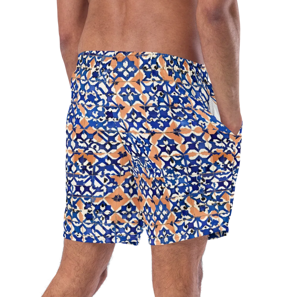 Cobalt Terrazzo on Swim Trunks — Right Back