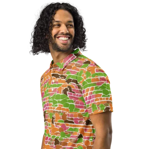 Gallery Crowd on a Men's Slim Fit Polo Shirt