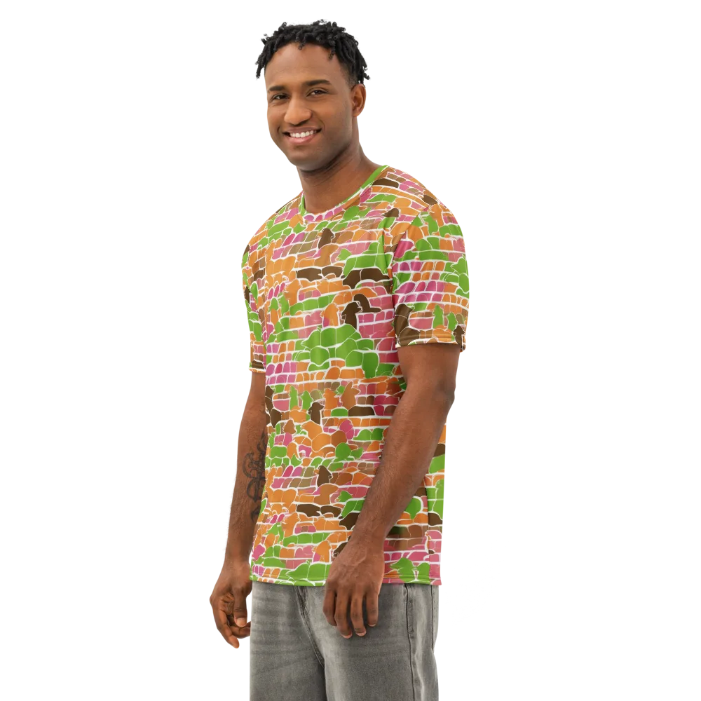Gallery Crowd on Men's Cotton Crew Neck T-Shirt — Left Front