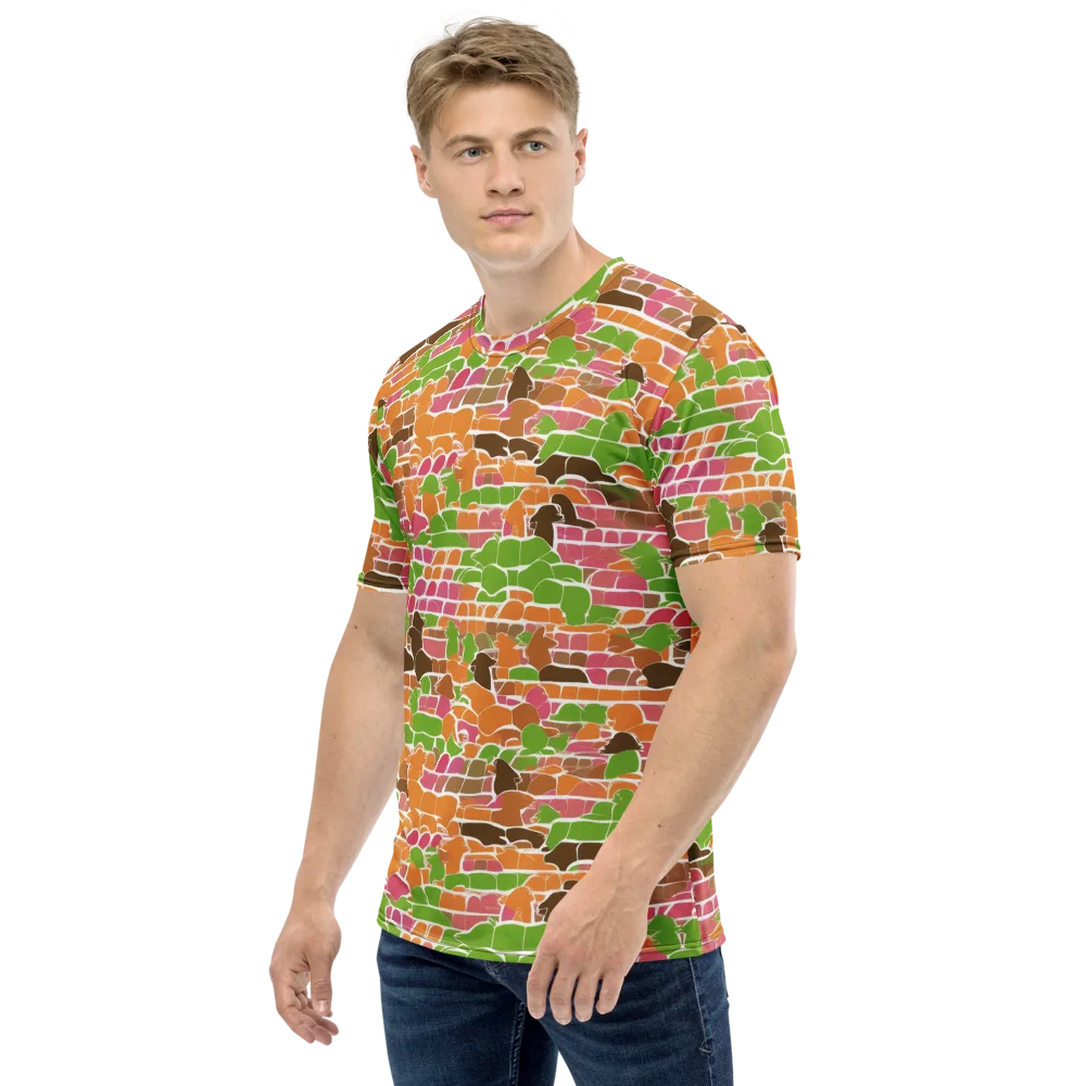 Gallery Crowd on Men's Crew Neck T-Shirt — Left
