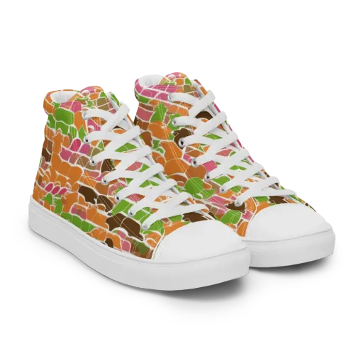 Gallery Crowd on a Men's High Top Canvas Shoes