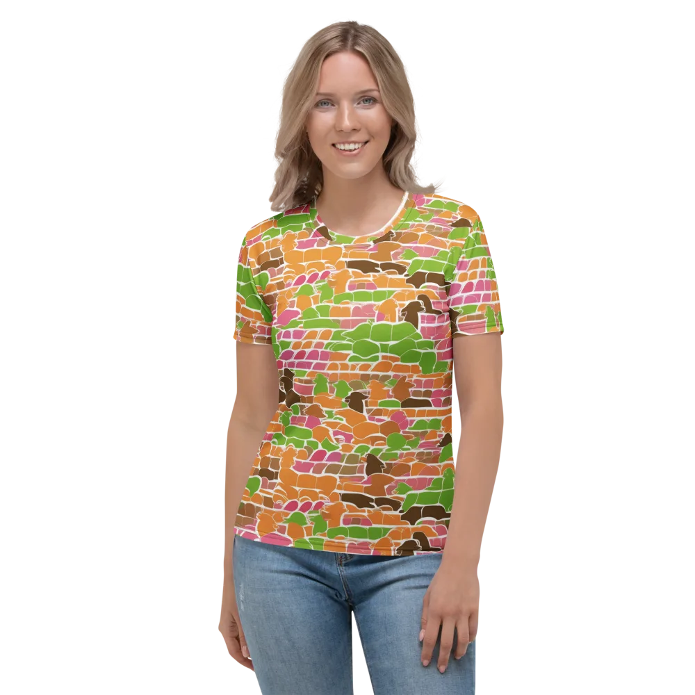 Gallery Crowd on Women's Crew Neck T-Shirt — Front