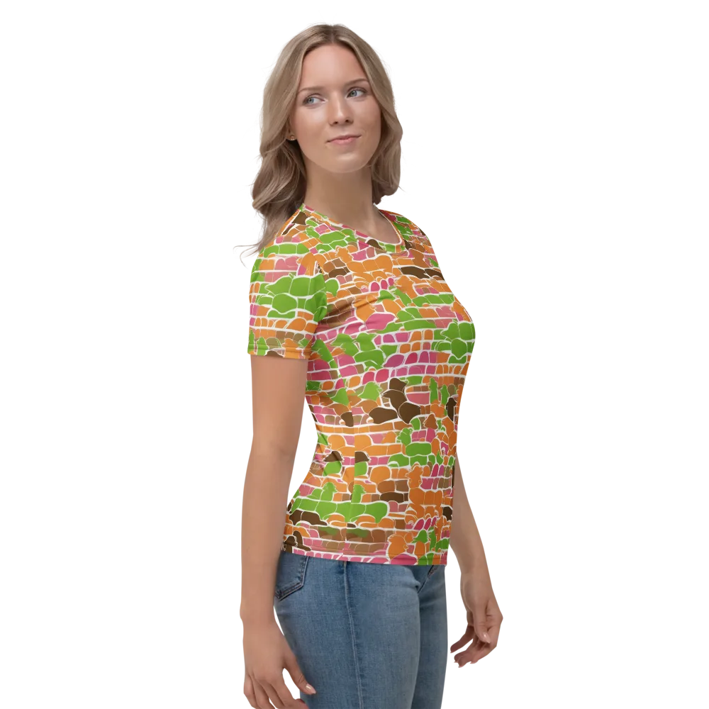 Gallery Crowd on Women's Crew Neck T-Shirt — Right