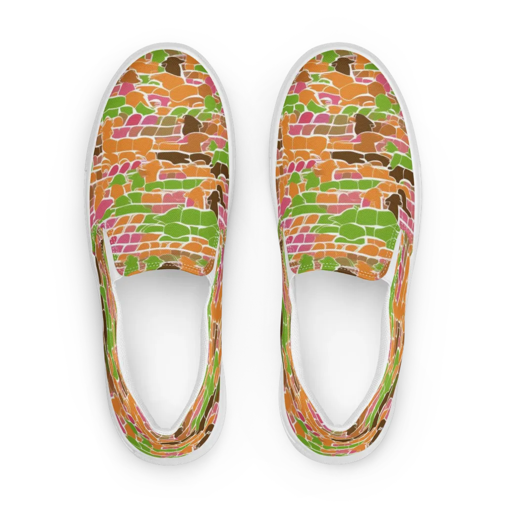 Gallery Crowd on Men's Slip-On Canvas Shoes — Front