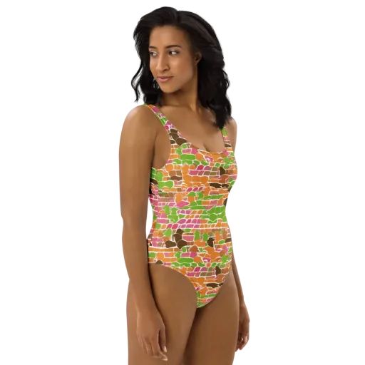Gallery Crowd on a One-Piece Swimsuit