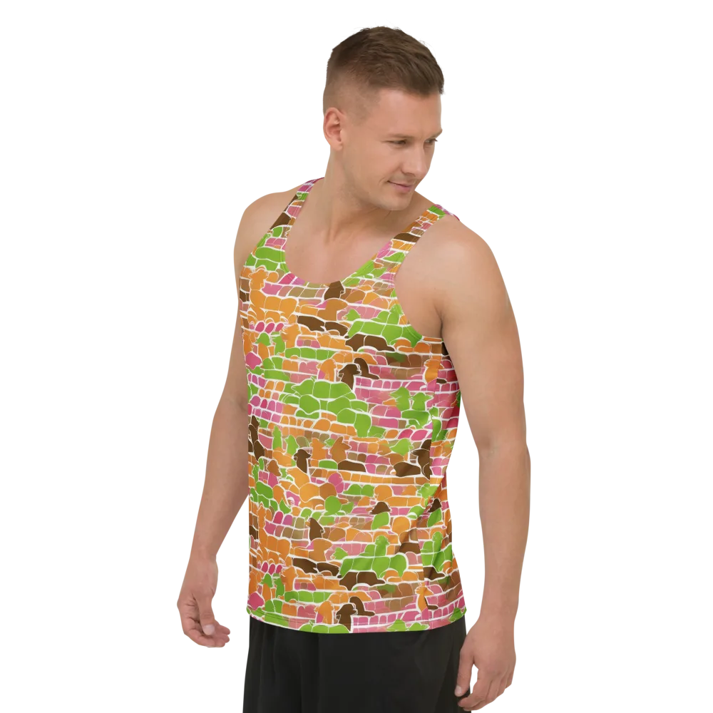 Gallery Crowd on Men's Tank Top — Left Front