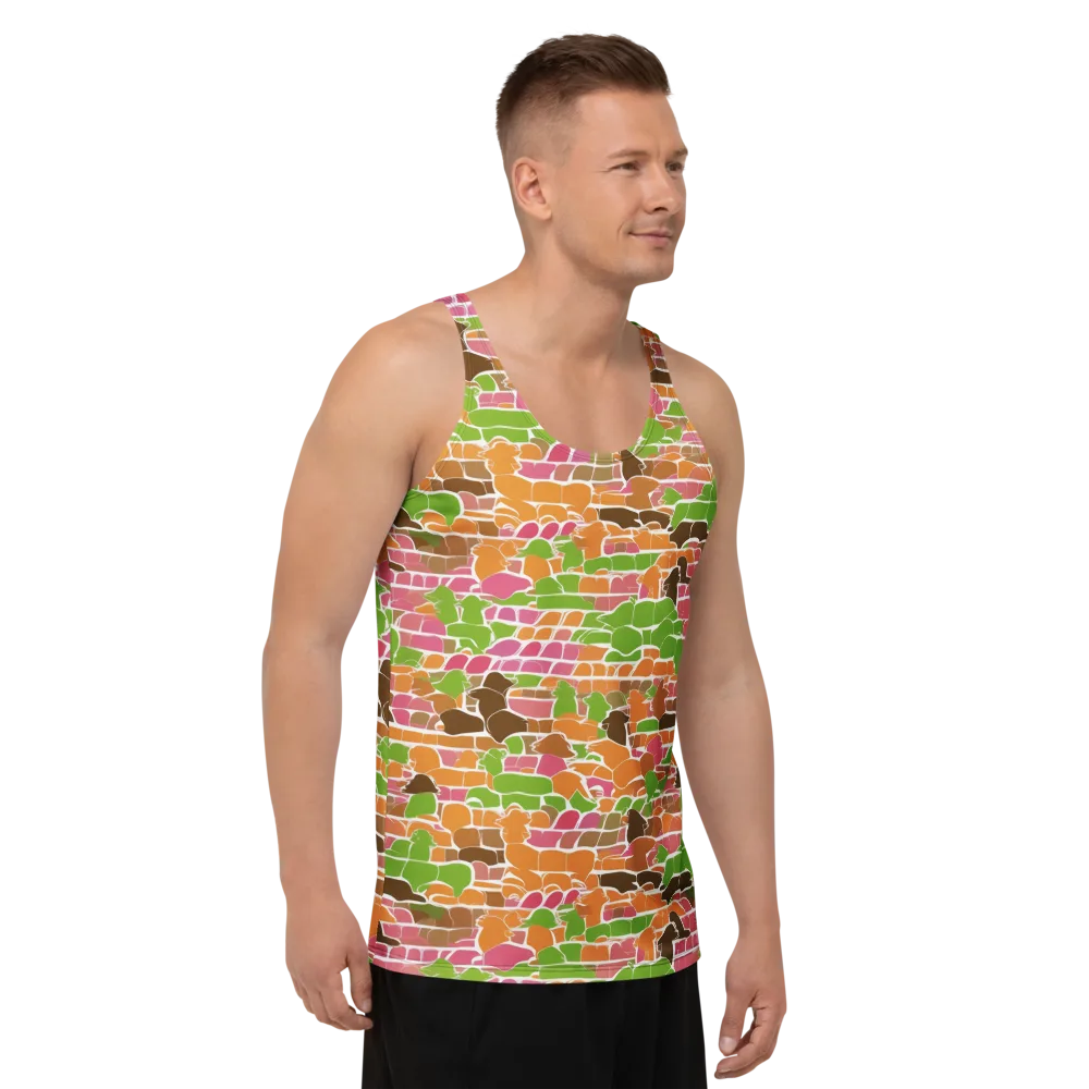Gallery Crowd on Men's Tank Top — Right Front