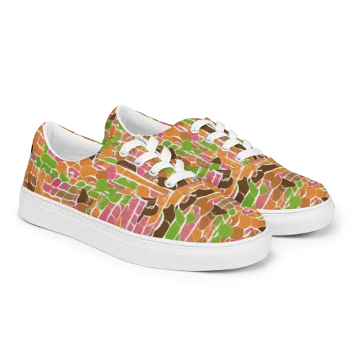 Gallery Crowd on a Men's Lace-Up Canvas Shoes