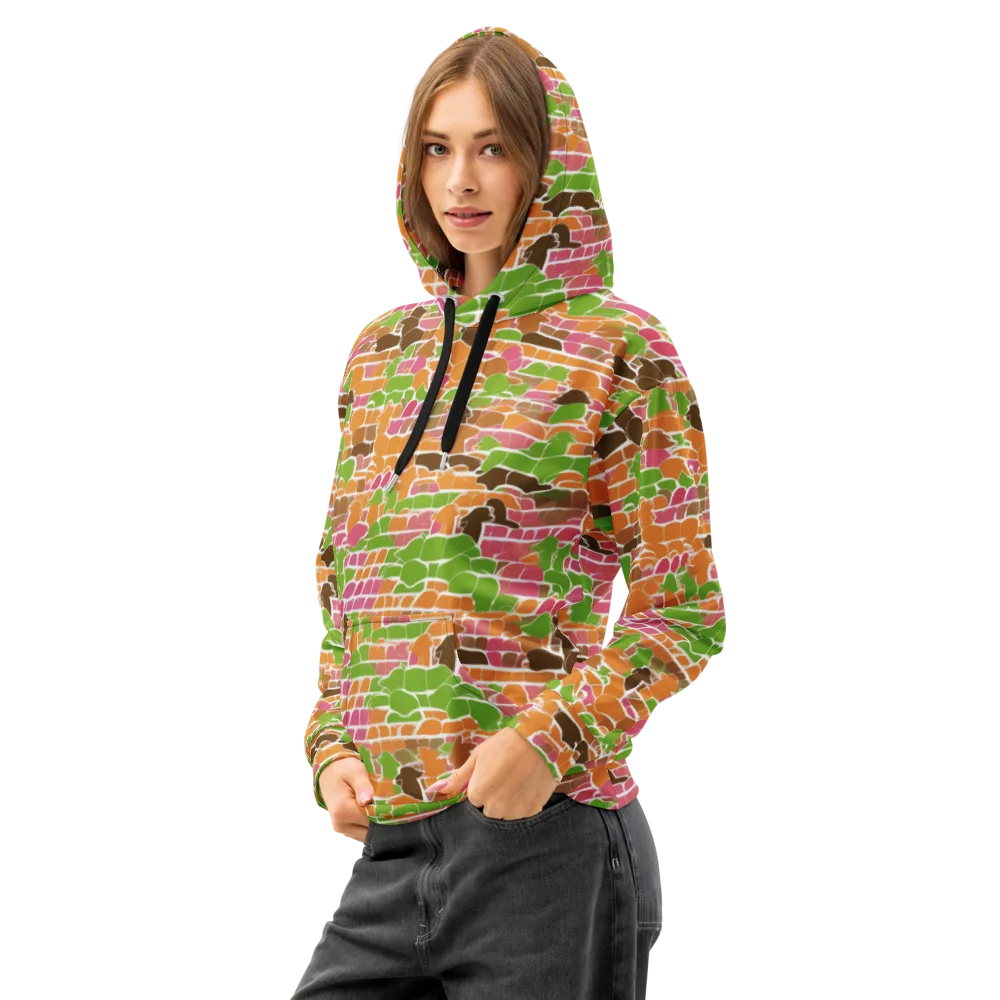 Gallery Crowd on Cotton Hoodie — Left Front
