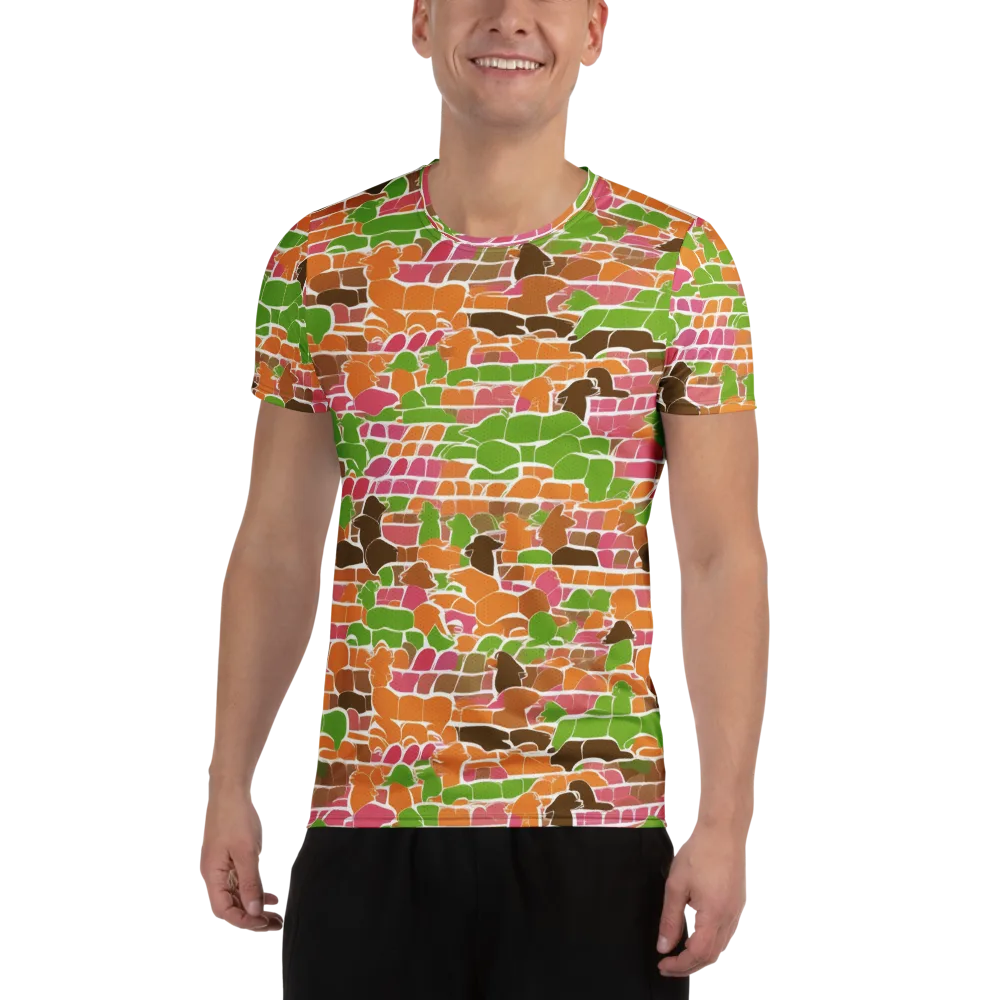 Gallery Crowd on Men's Athletic T-Shirt — Front