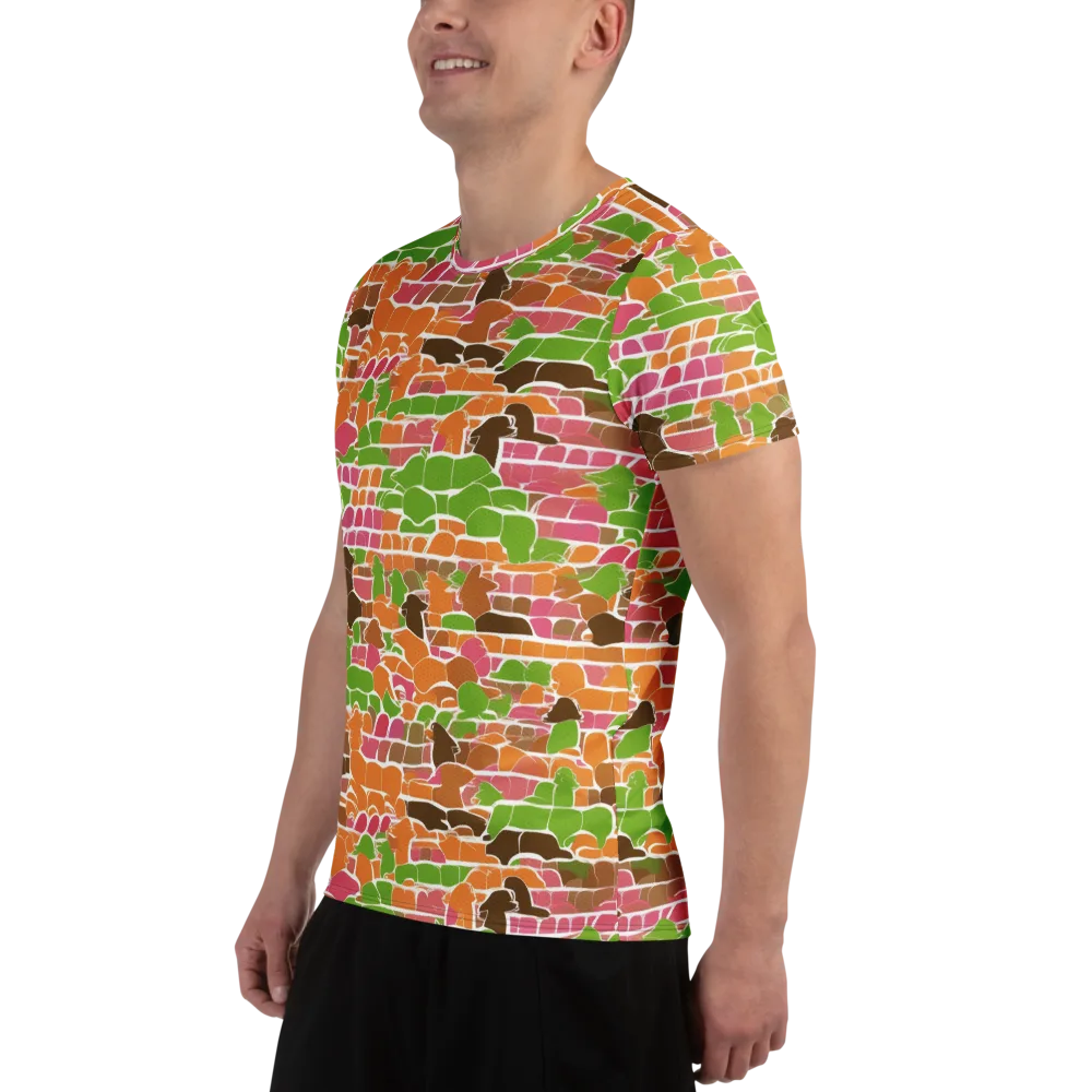 Gallery Crowd on Men's Athletic T-Shirt — Left