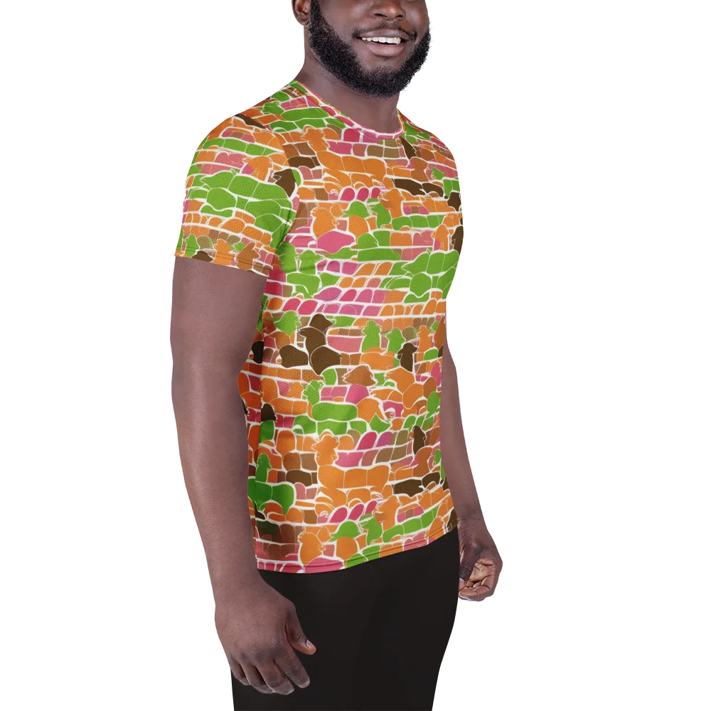 Gallery Crowd on Men's Athletic T-Shirt — Right