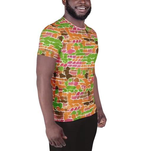 Gallery Crowd on a Men's Athletic T-Shirt