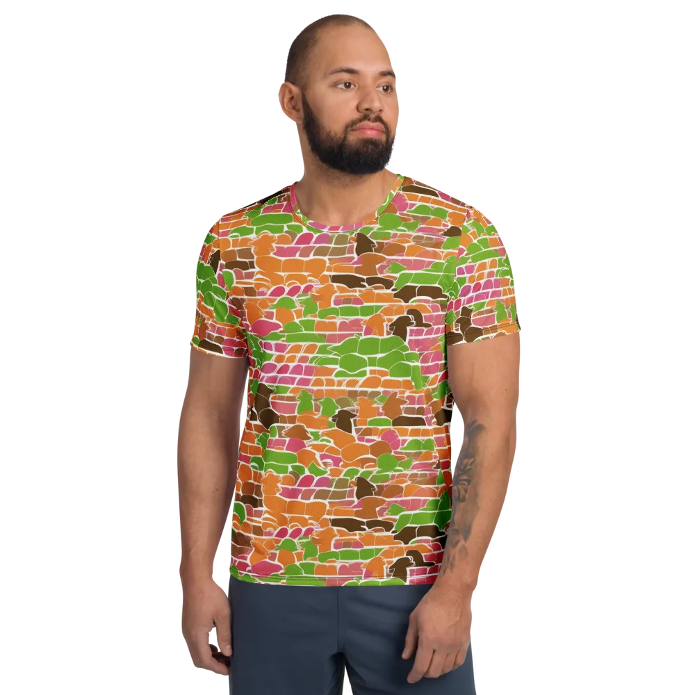 Gallery Crowd on Men's Athletic T-Shirt — Front