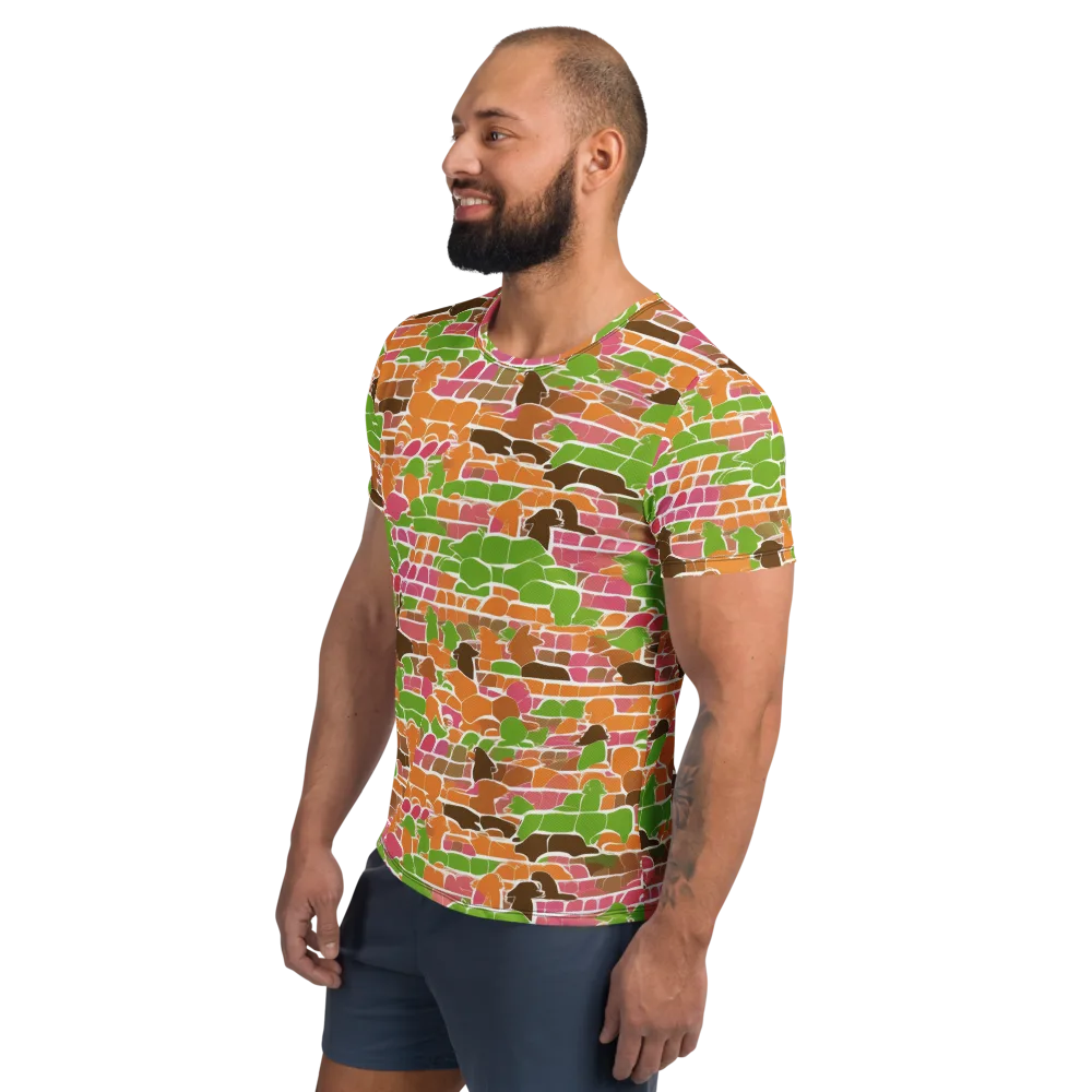 Gallery Crowd on Men's Athletic T-Shirt — Left