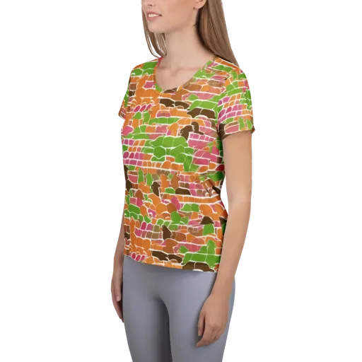 Gallery Crowd on a Women's Athletic T-Shirt