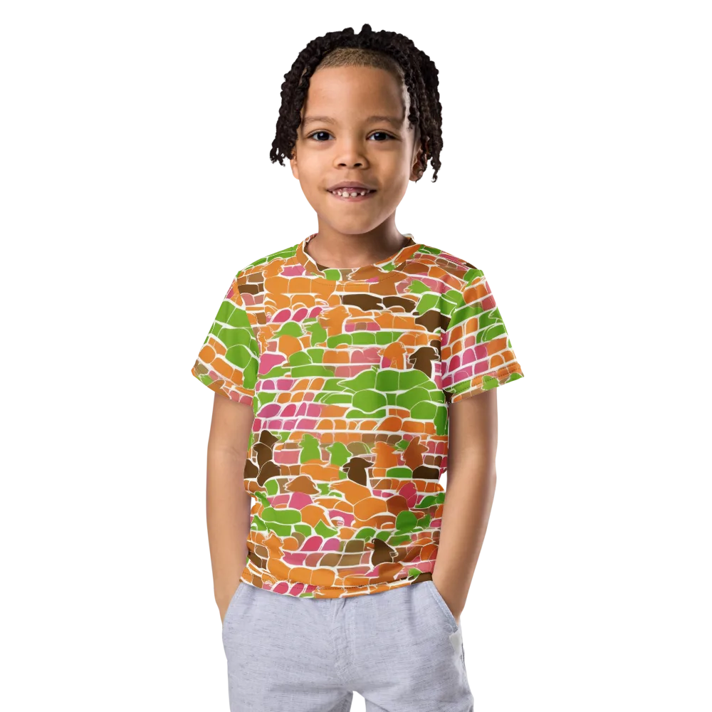 Gallery Crowd on Kids Crew Neck T-Shirt — Front