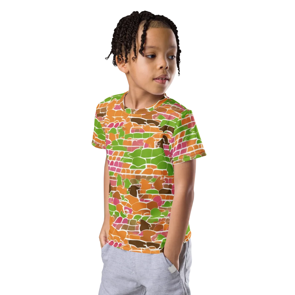 Gallery Crowd on Kids Crew Neck T-Shirt — Left Front