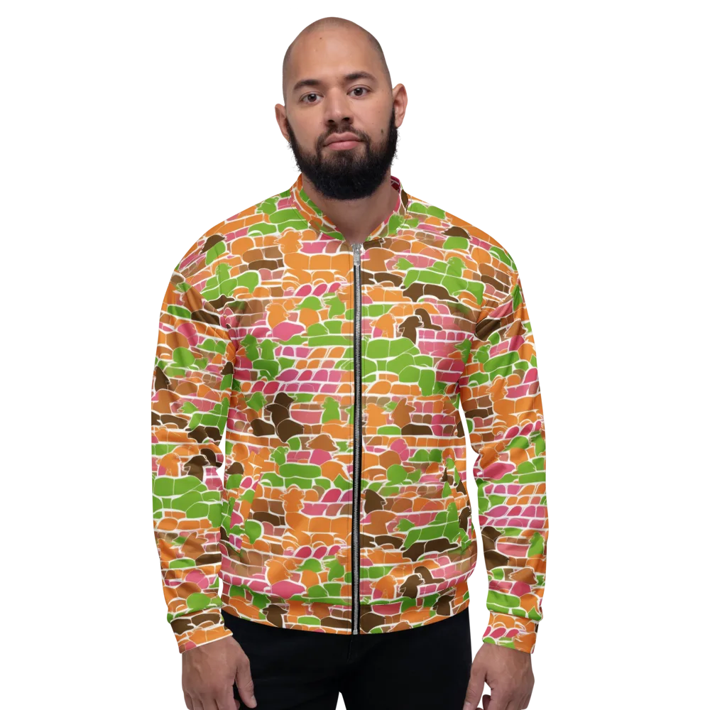 Gallery Crowd on Bomber Jacket — Front