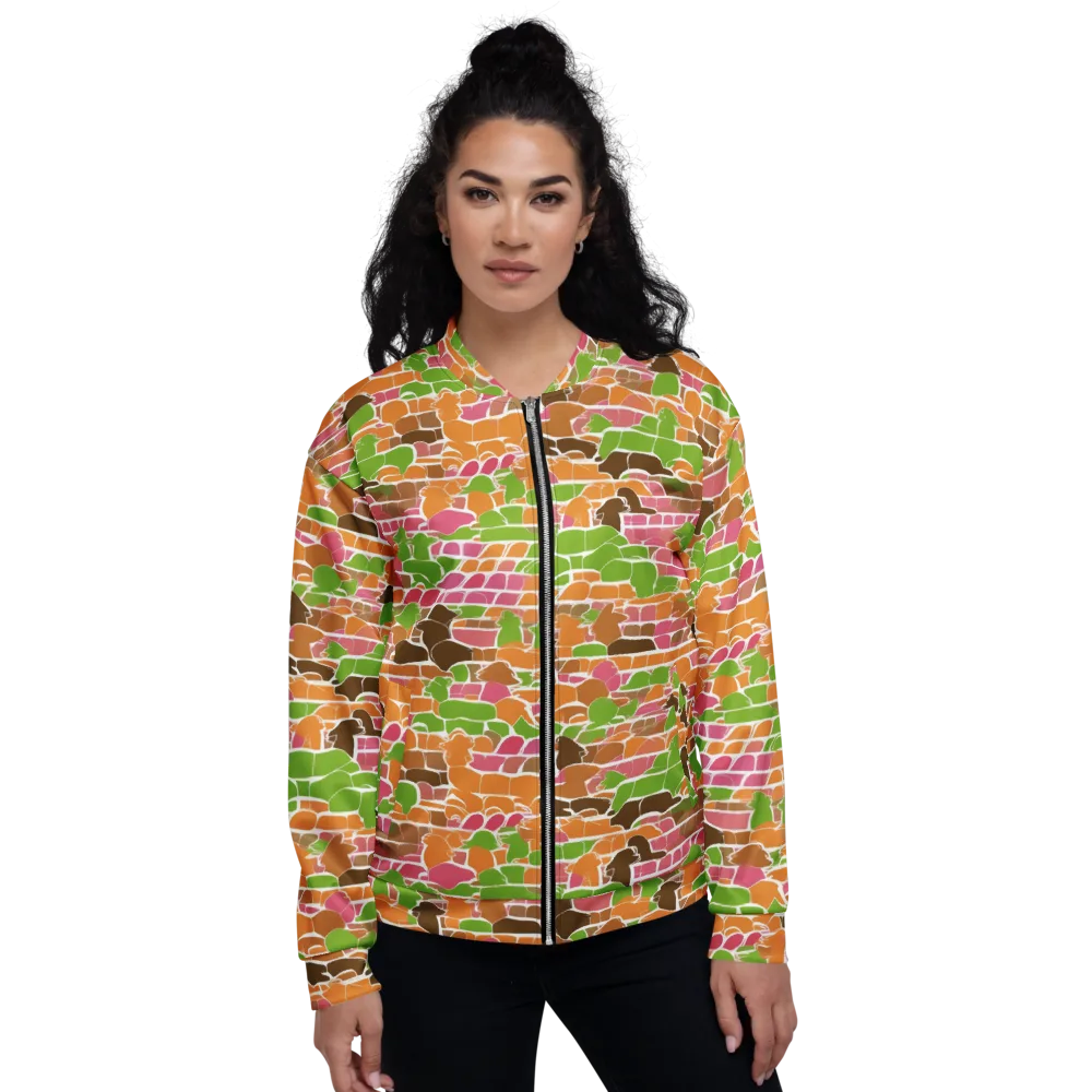 Gallery Crowd on Bomber Jacket — Front