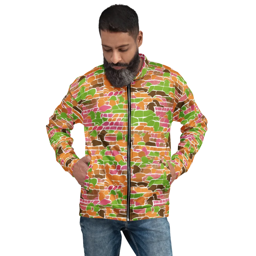 Gallery Crowd on Bomber Jacket — Front