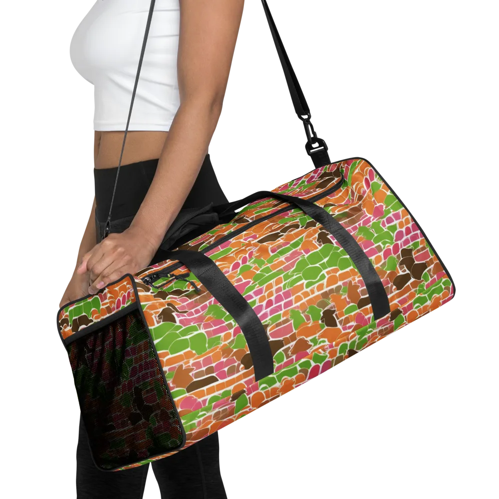 Gallery Crowd on Duffle Bag — Front